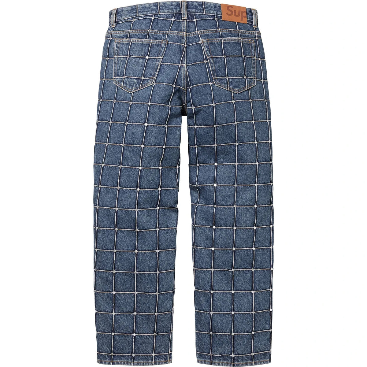 Supreme Studded Seam Loose Fit Jean Blue