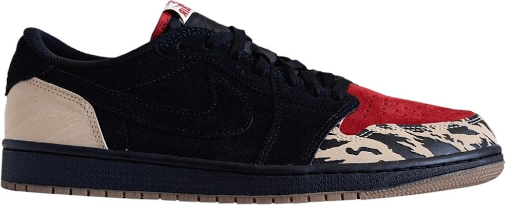 DN3400-001 Sole Fly Ã Nike Air Jordan 1 Low "Black and Sport Red" (Men's)