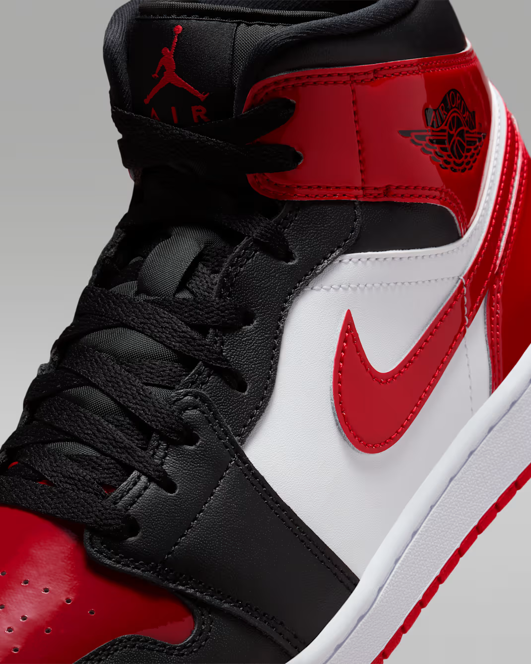 HV4091-006 Nike Air Jordan 1 Mid SE Black White Varsity Red (Men's)