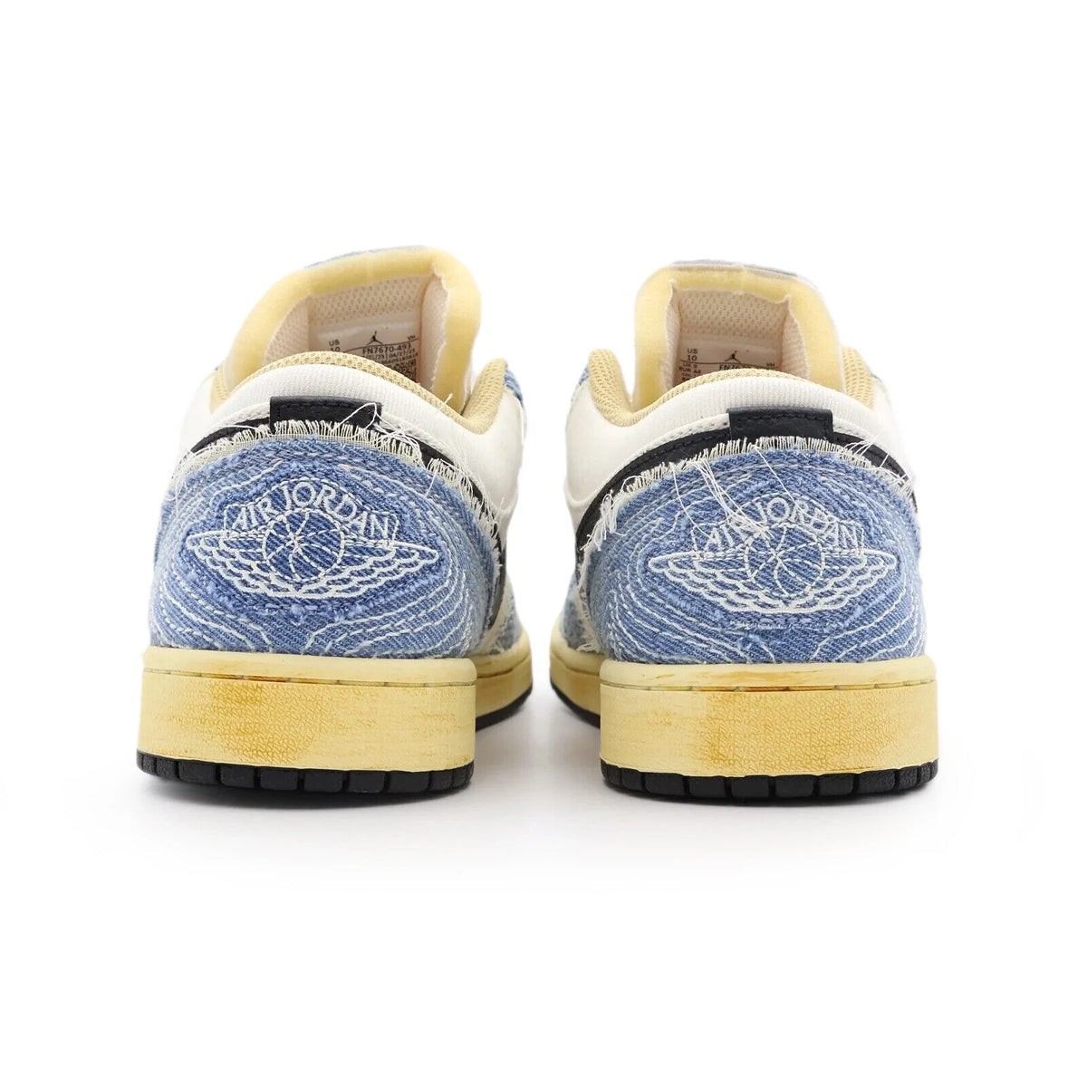FN7670-493 Nike Air Jordan 1 Low SE World Make Japan Sashiko Denim Ivory (Men's)