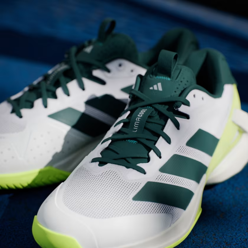 JR2714 adidas Adizero Ubersonic 5 Tennis Cloud White Aurora Ivy  (Men's)