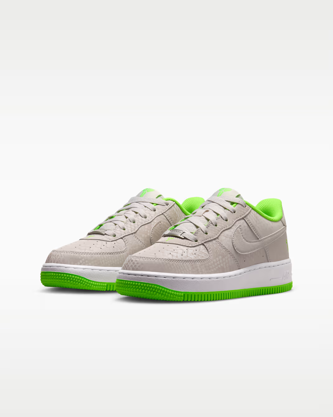 IO4610-002 Nike Air Force 1 Low "Vast Grey/Electric Green" (GS)
