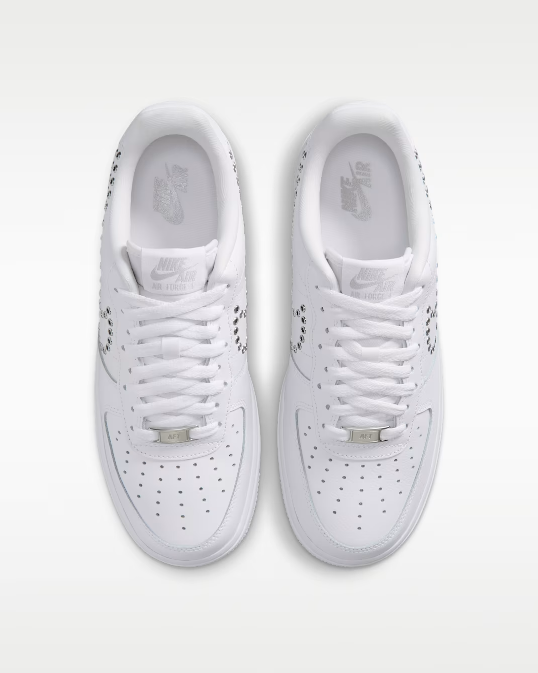 IW1234-100 Nike Air Force 1 '07 LV8 "Triple White/Metallic Silver" (Women's)