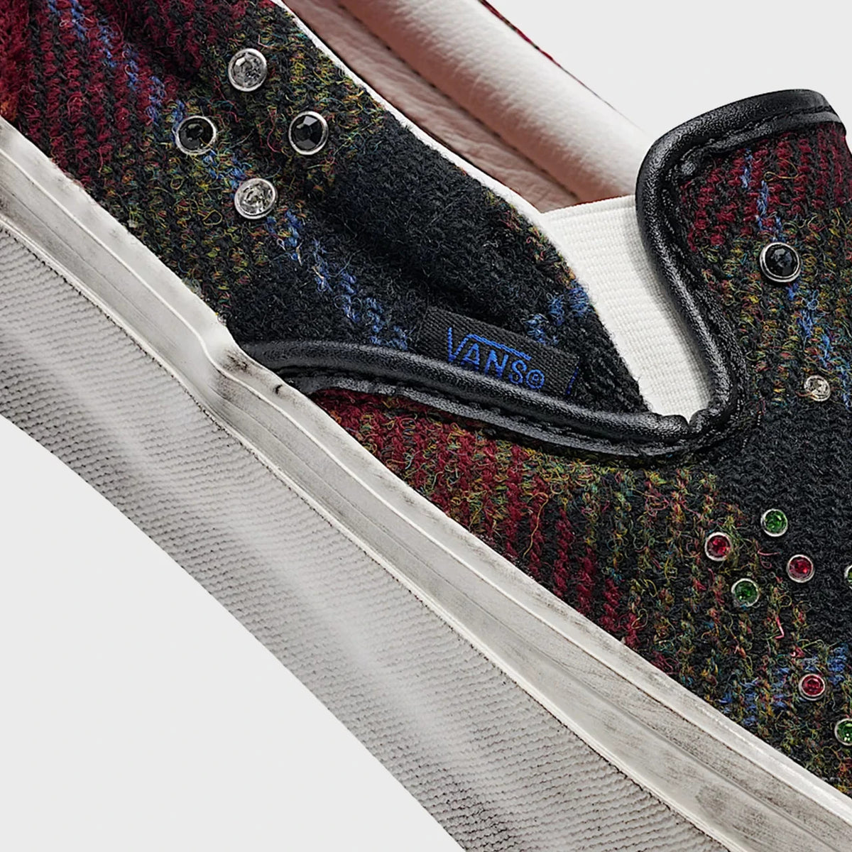 VN000E96BJN Harris Tweed Ã Vans Premium Classic Slip-On "Tweed Red/Blue" (Men's)