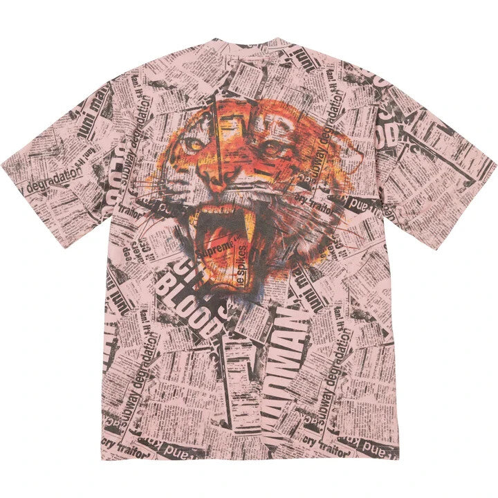 Supreme Newspaper S/S Top Pink