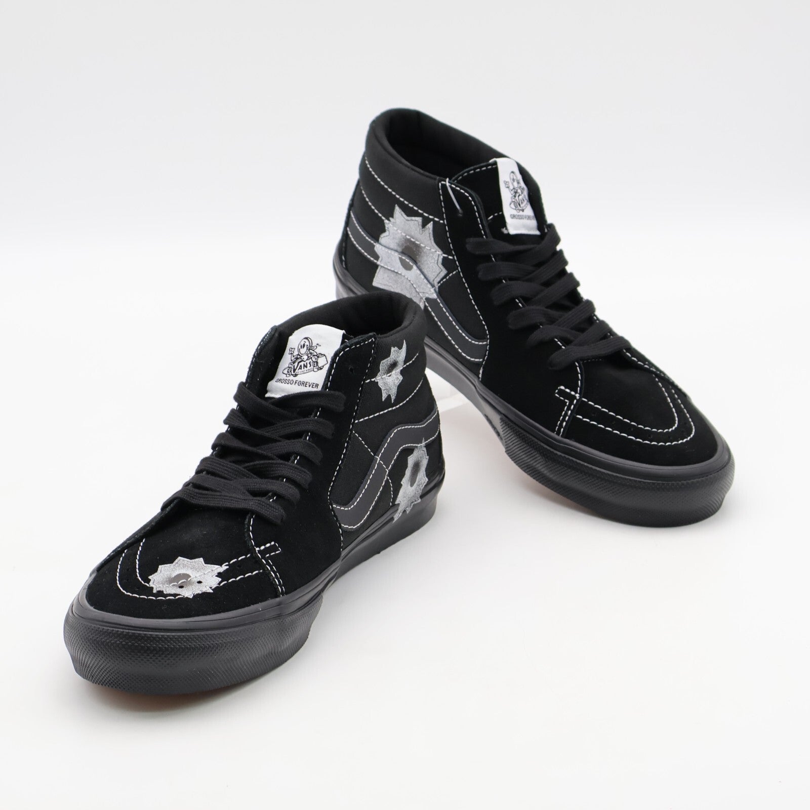 VN0A5KS1BLK Nate Lowman Supreme Vans Skate Grosso Mid Bullet Hole Black (Men's)