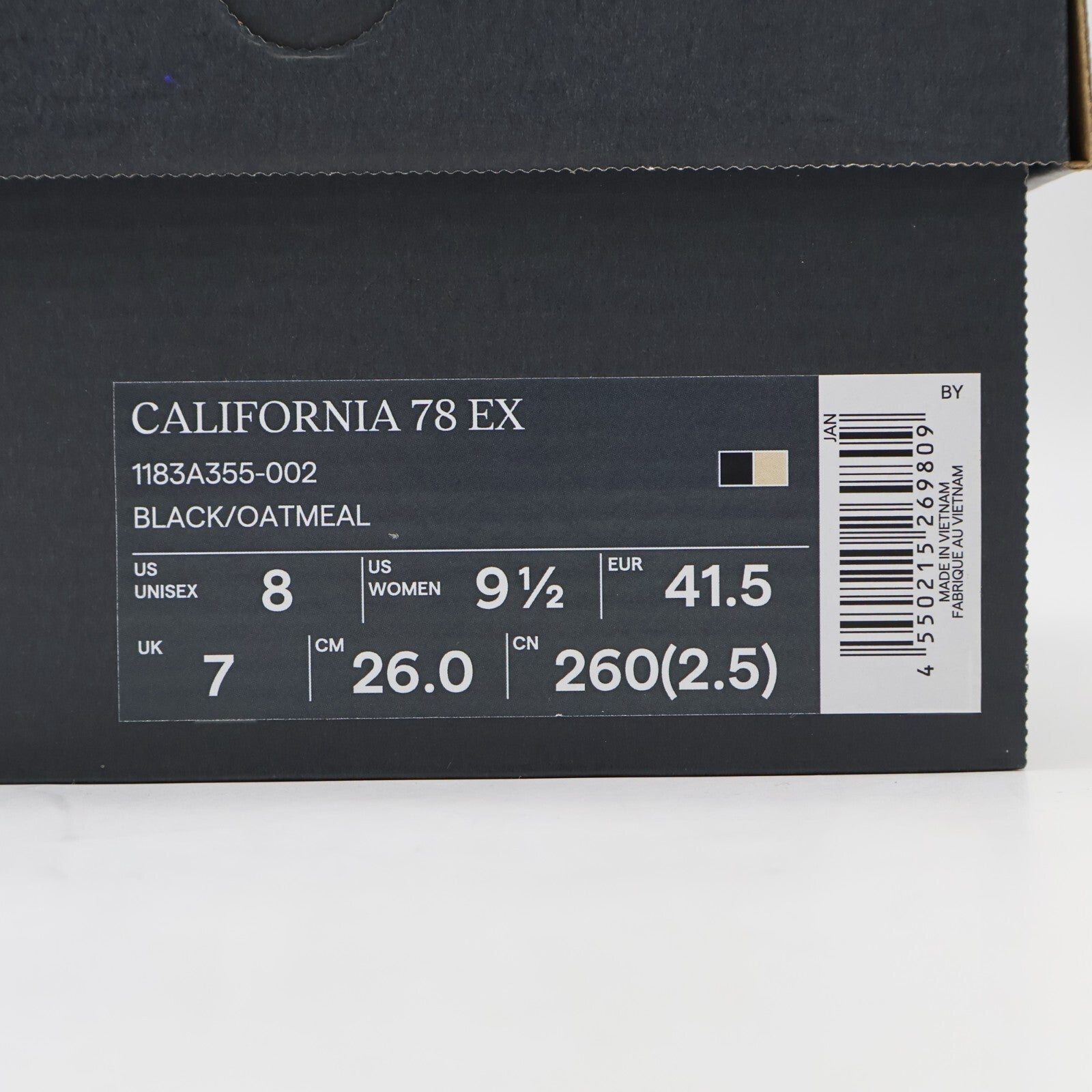 1183A355-002 Onitsuka Tiger California 78 EX Black Oatmeal (Men's)
