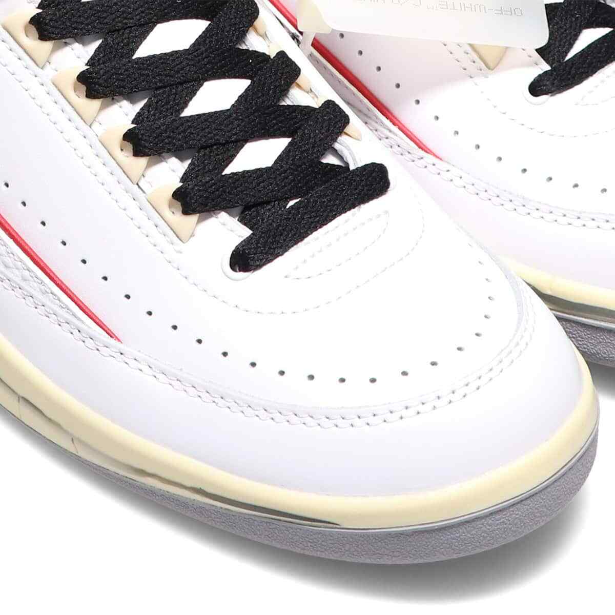DJ4375-106 Off-White Ã Nike Air Jordan 2 Low White and Varsity Red (Men's)
