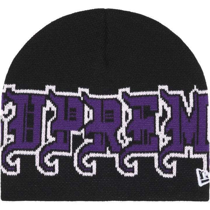 Supreme New Era Outline Beanie Black