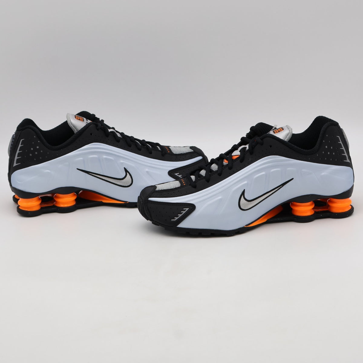 AR3565-401 Nike Shox R4 Blue Tint Total Orange Black Metallic Silver (Women's)