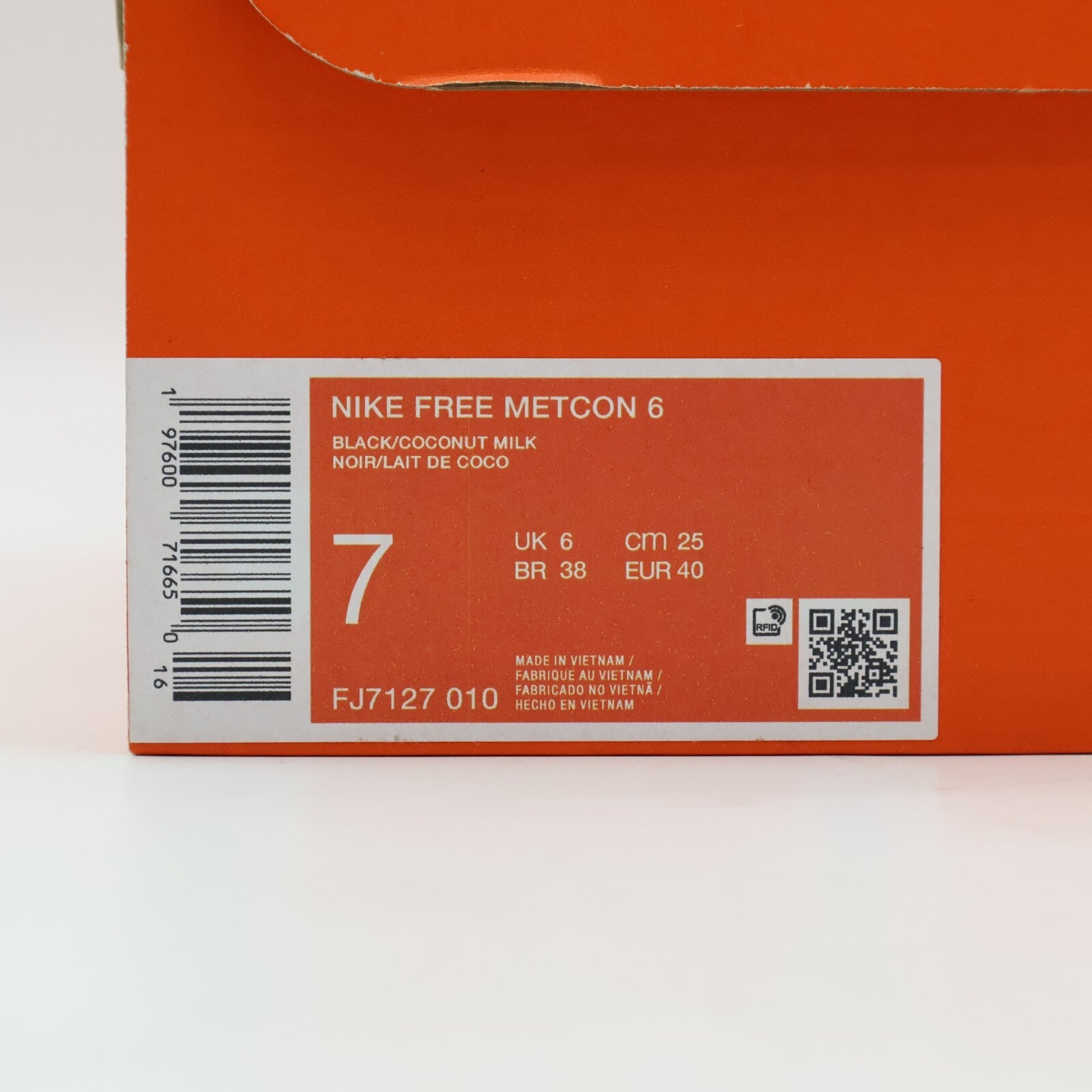 FJ7127-010 Nike Free Metcon 6 Black Gum Light Brown Coconut Milk (Men's)