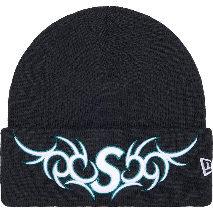 Supreme New Era Tribal S Logo Beanie Navy