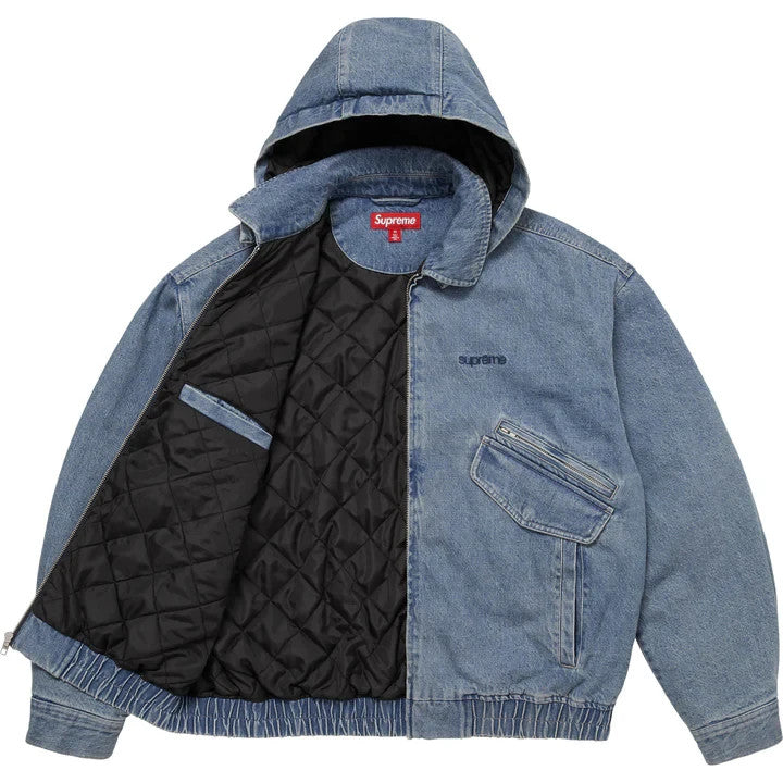 Supreme Hooded Utility Jacket Denim