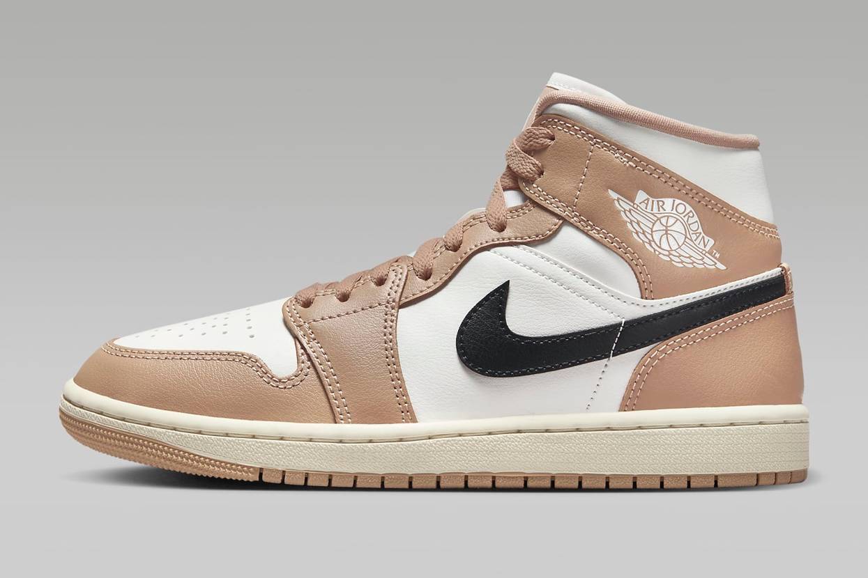 BQ6472-103 Nike Air Jordan 1 Mid Desert (Women's)