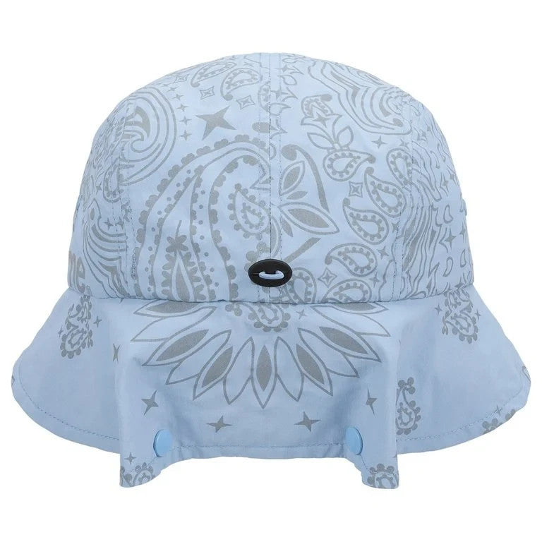 Supreme Reflective Bandana Sunshield Camp Cap Light Blue