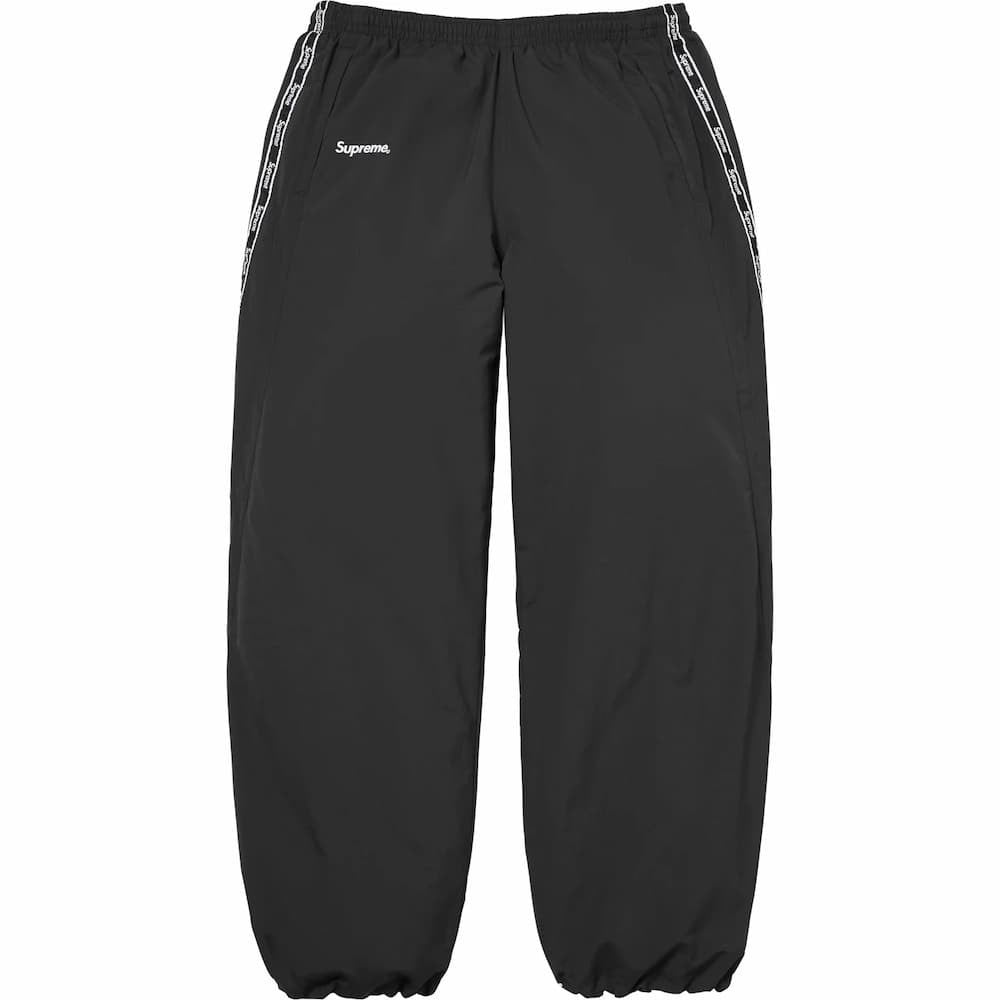 Supreme Logo Taping Track Pant Black