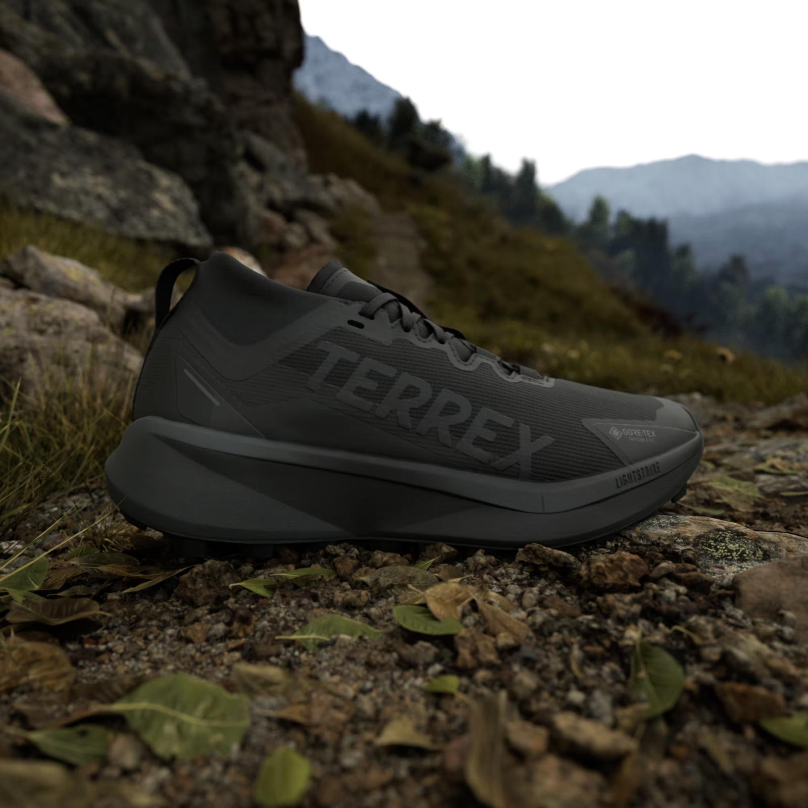 JR5240 adidas Terrex Agravic GORE-TEX Trail Running Core Black Grey Six (Men's)