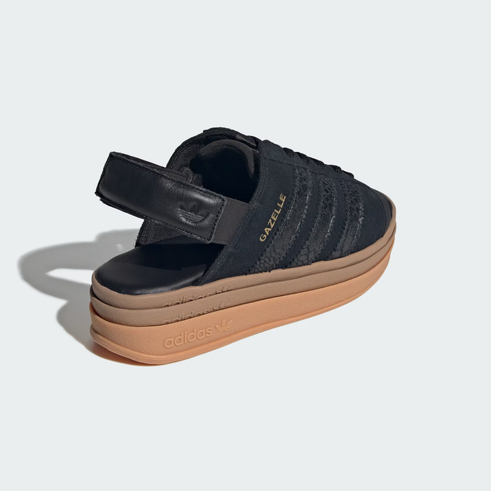 HQ4688 adidas Gazelle Bold Sandals Core Black (Women's)