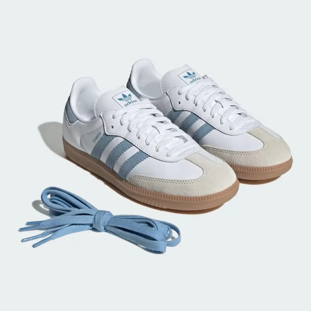 JS1391 adidas Originals Samba OG Cloud White Alumina Ash Blue (Women's)