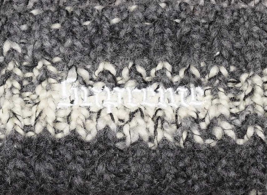 Supreme Space Dye Stripe Beanie Black