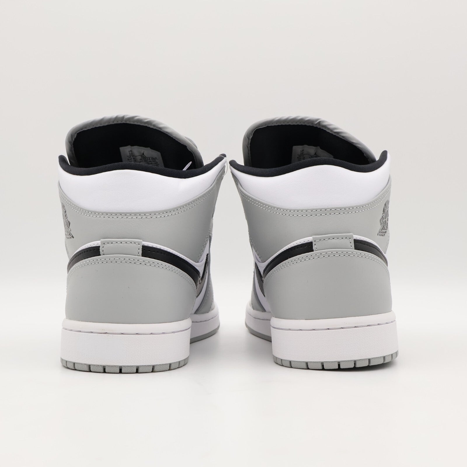 554724-092 Nike Air Jordan 1 Mid Light Smoke Grey Black White (Men's)