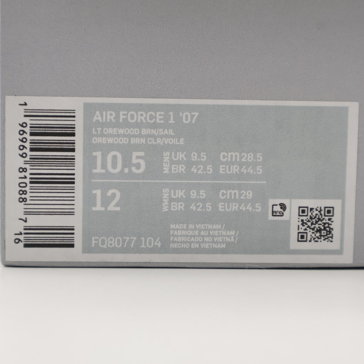 FQ8077-104 Nike Air Force 1 Low â07 Athletic Department Sail (Men's)