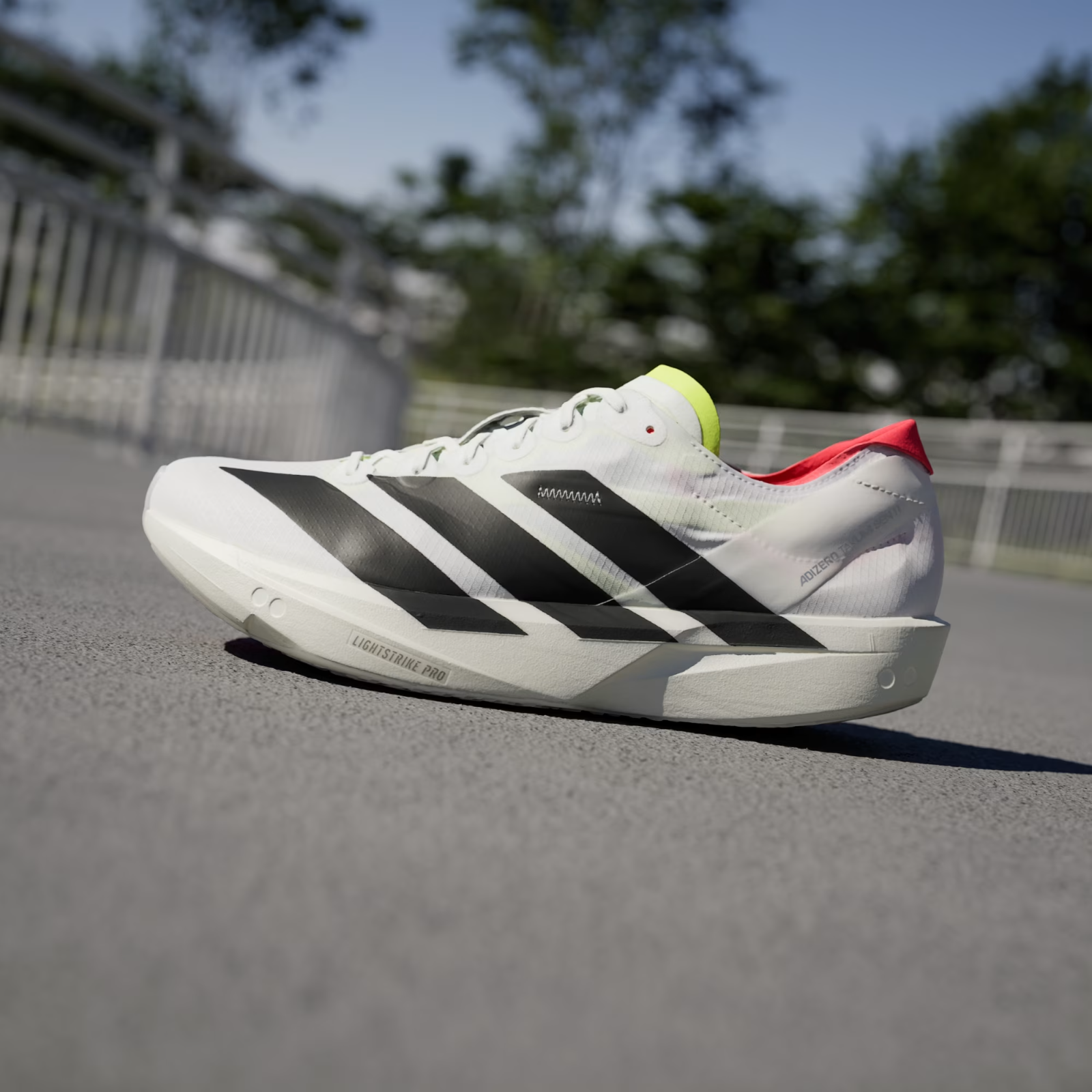 JH8659 adidas Adizero Takumi Sen 11 Cloud White Core Black Lucid Red (Men's)