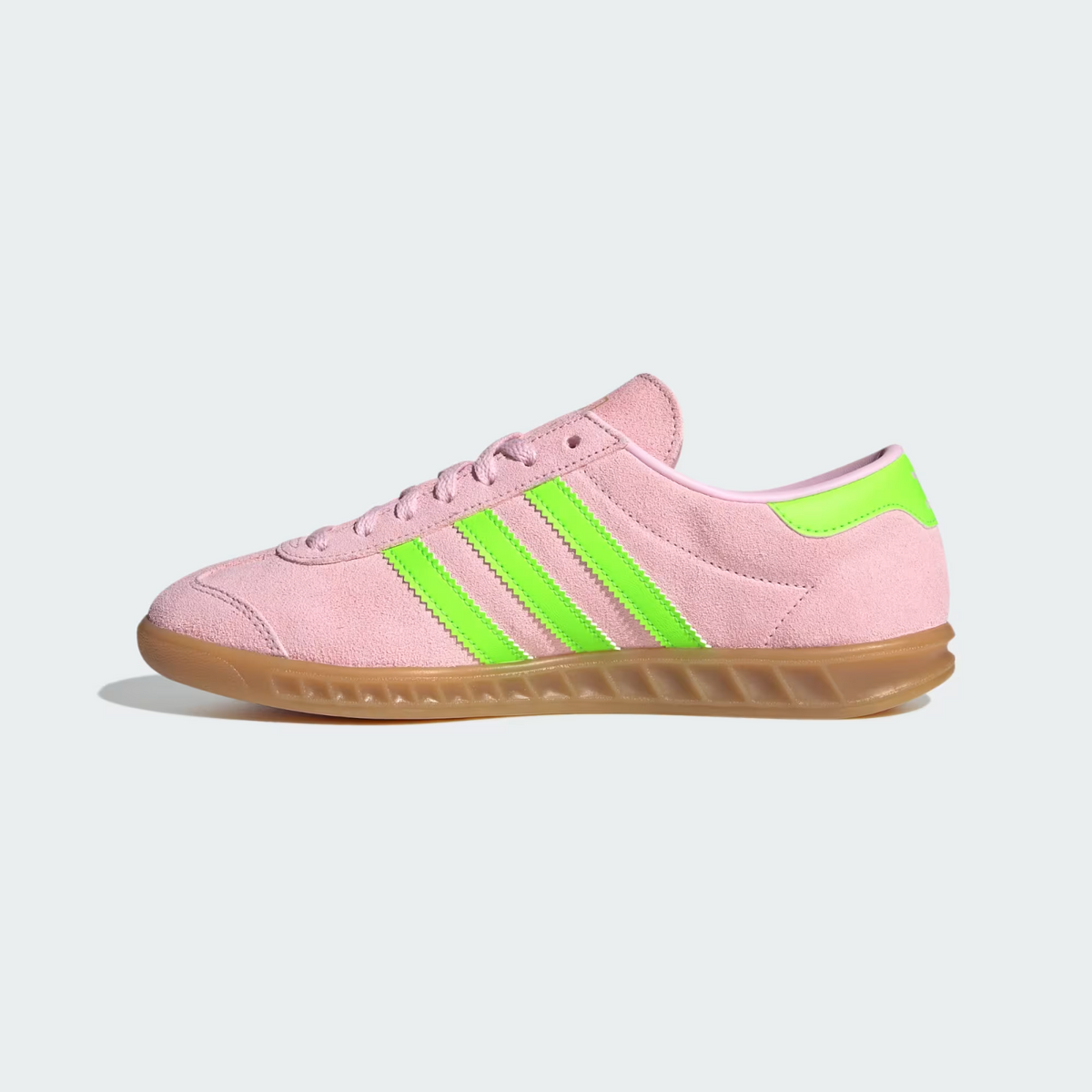 JS0683 adidas Originals Hamburg Clear Pink Solar Green Gold Metallic (Women's)