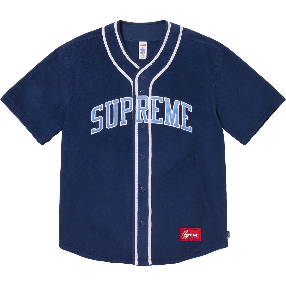 Supreme Polartec Baseball Jersey Navy