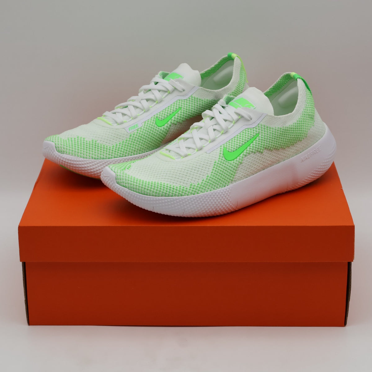 HF1078-102 Nike Free 2025 White Barely Volt Green Strike (Men's)