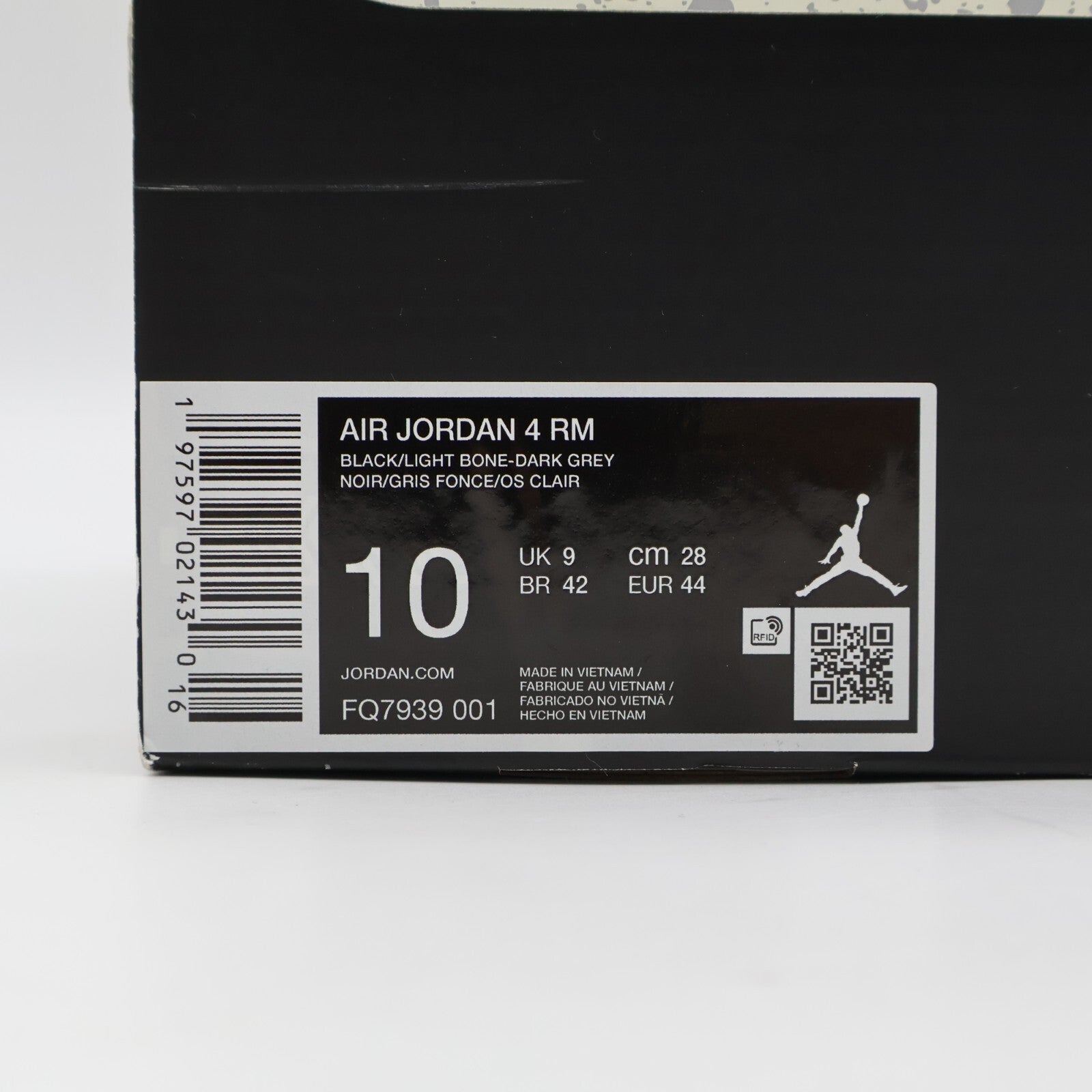 FQ7939-001 Nike Air Jordan 4 RM Black Dark Grey Light Bone (Men's)