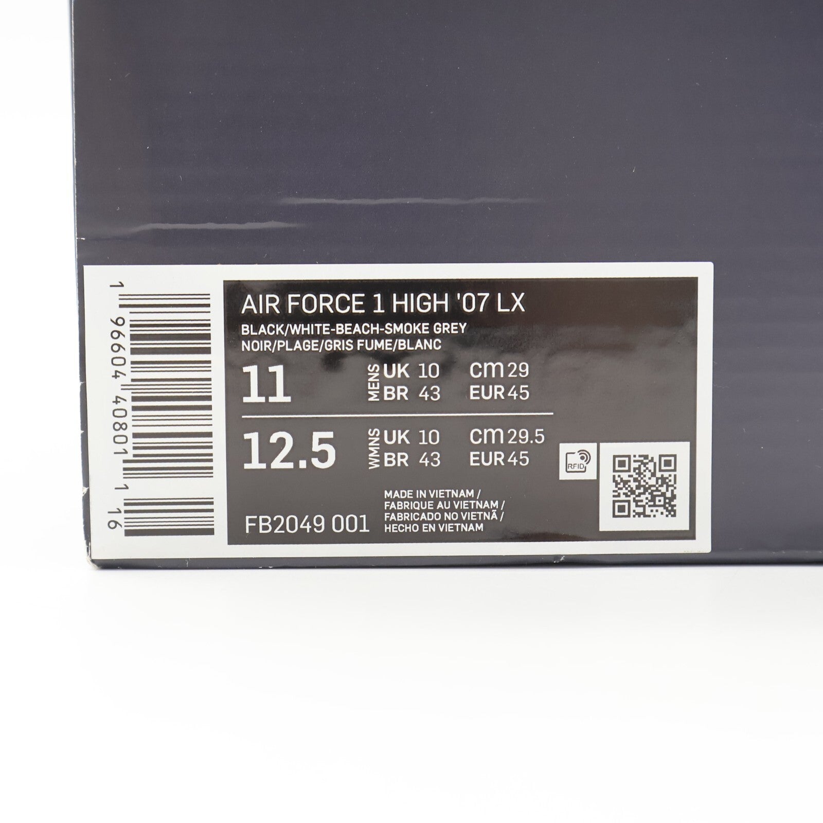 FB2049-001 Nike Air Force 1 High Classics 50 Years Of Hip-Hop Black Grey (Men's)