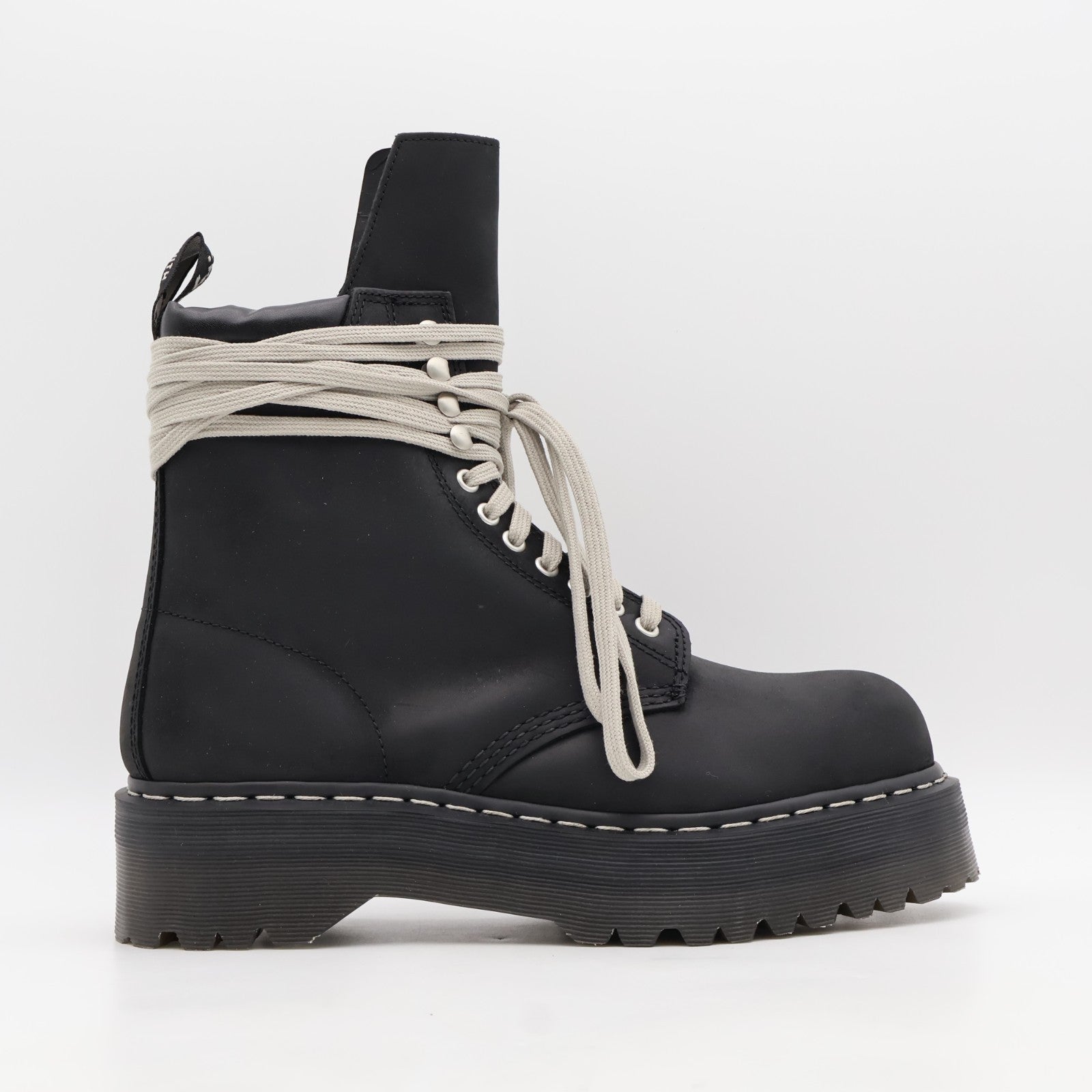 DM02E68139001 Rick Owens Dr.Martens Quad Sole Steel Toe Boot Black (Men's)