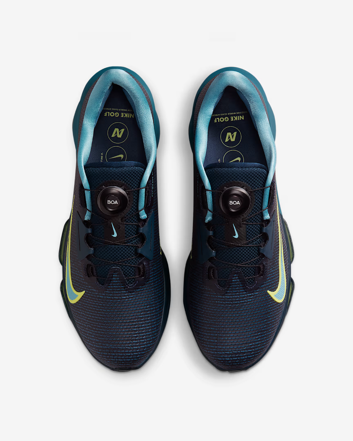HQ2160-400 Nike Infinity Tour 2 Armory Navy Smokey Blue Light Lemon Twist(Men's)