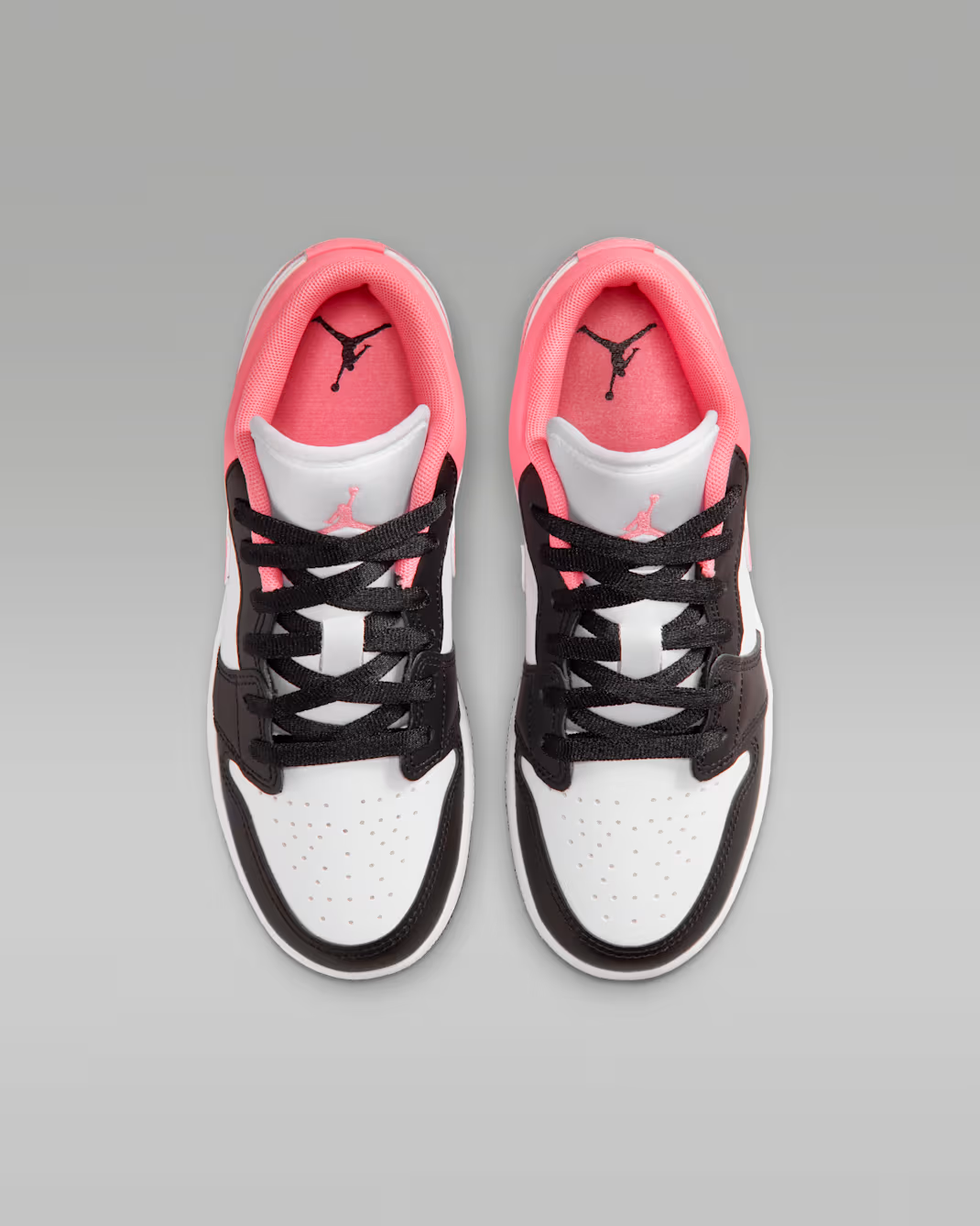 553560-025 Nike GS Air Jordan 1 Low Black White Pink Gaze