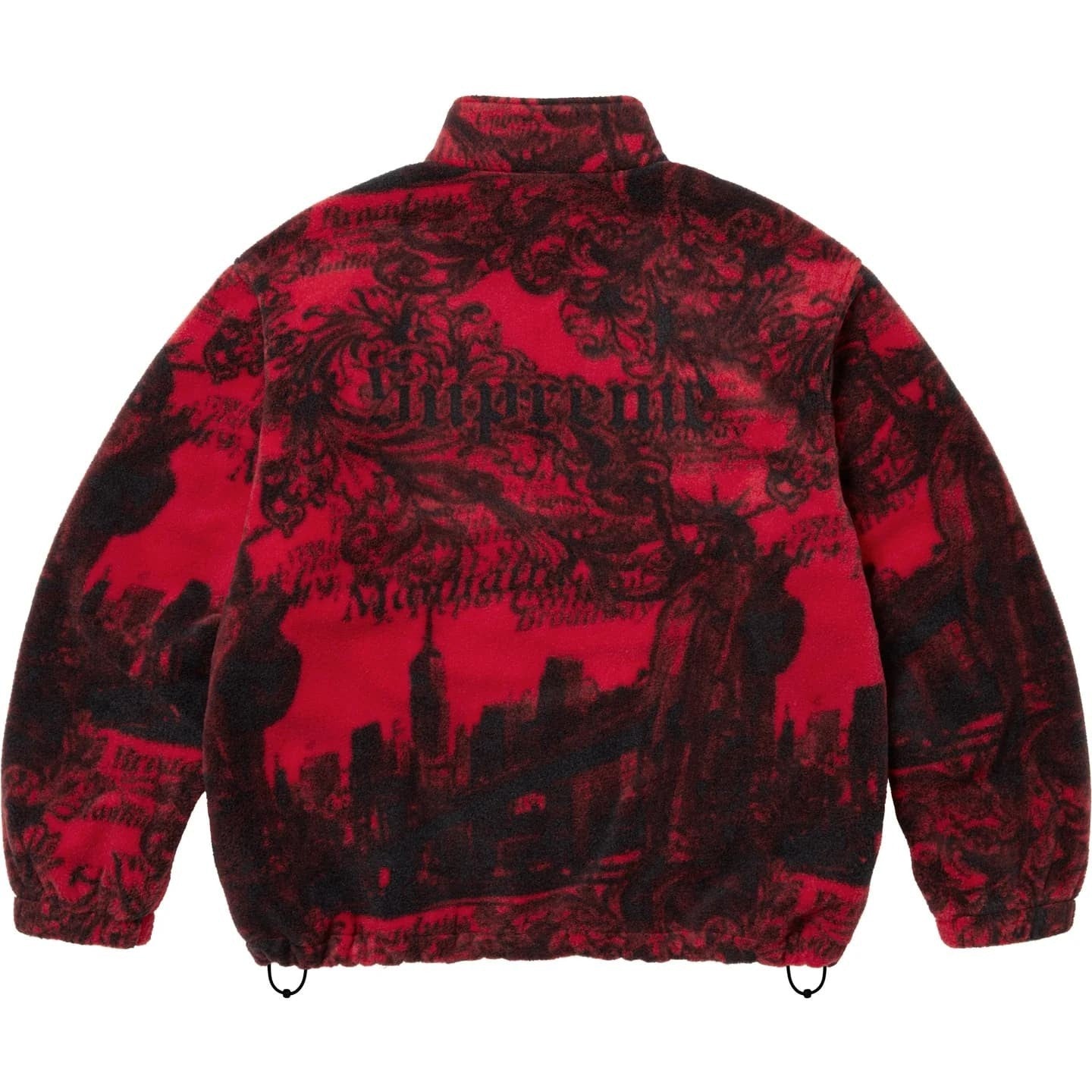 Supreme New York Fleece Jacket Red