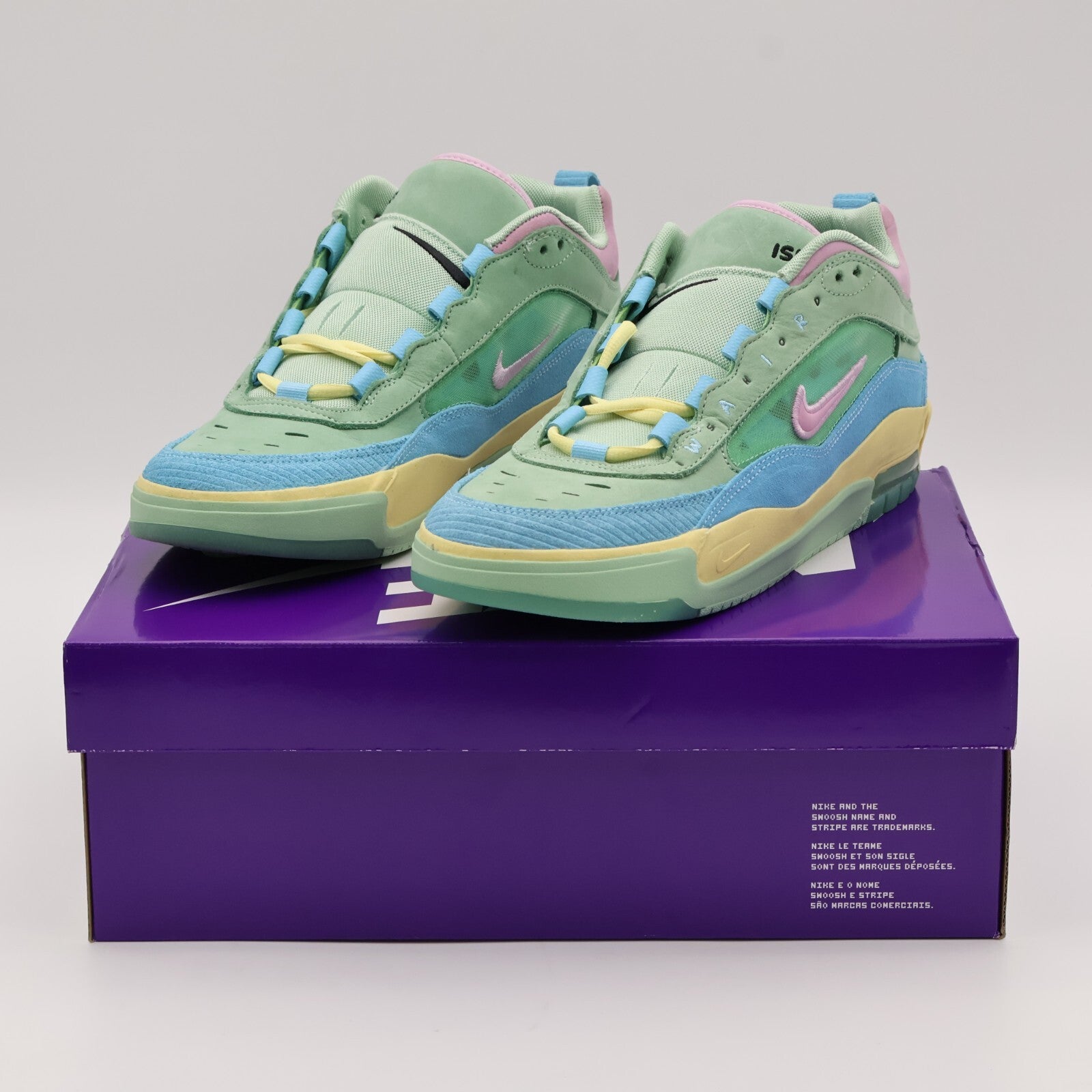 HF4074-400 VERDY Nike SB Air Max Ishod Visty Blue Gaze and Enamel Green (Men's)