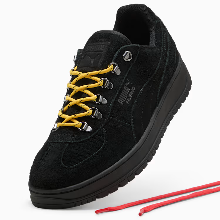 403699-01 Puma Palermo Alpino Fuzzy PUMA Black Yellow Sizzle (Men's)