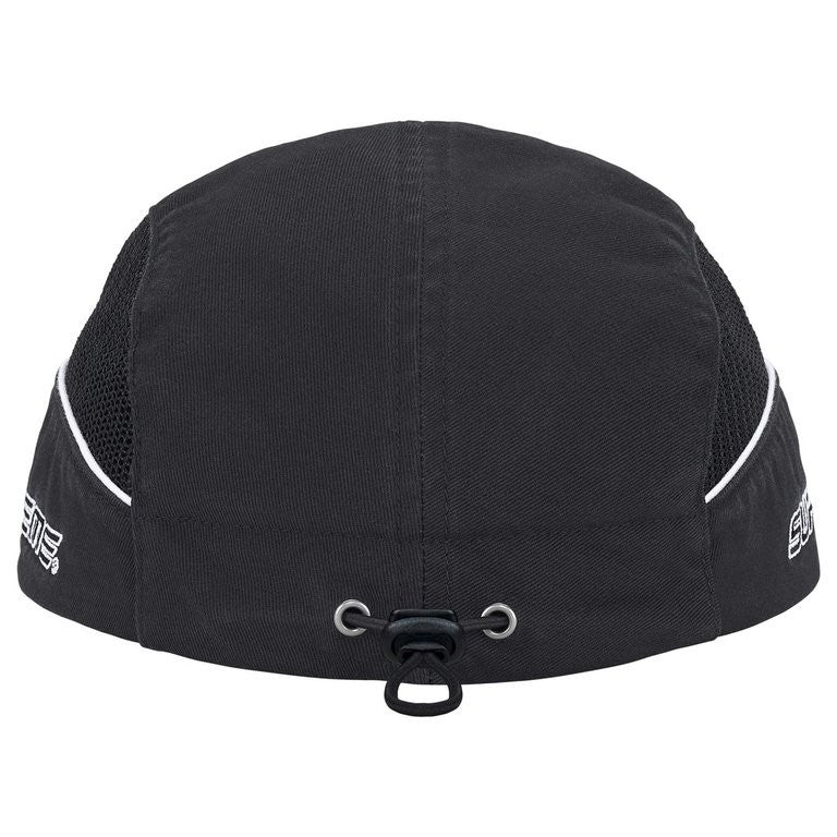 Supreme Side Mesh Piping Camp Cap Black