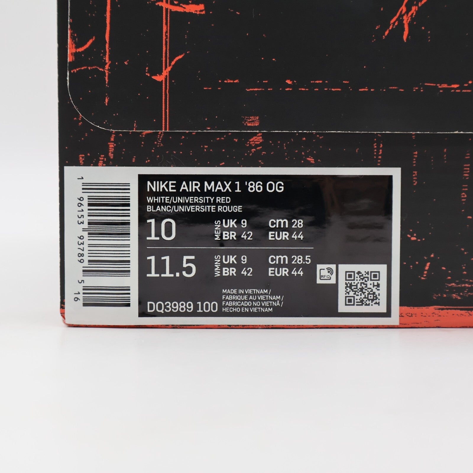 DQ3989-100 Nike Air Max 1 '86 OG Big Bubble Sport University Red White (Men's)