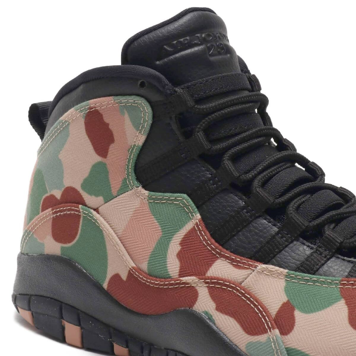 310805-200 Nike Air Jordan 10 Retro "Duck Camo" Black/Clay (Men's)