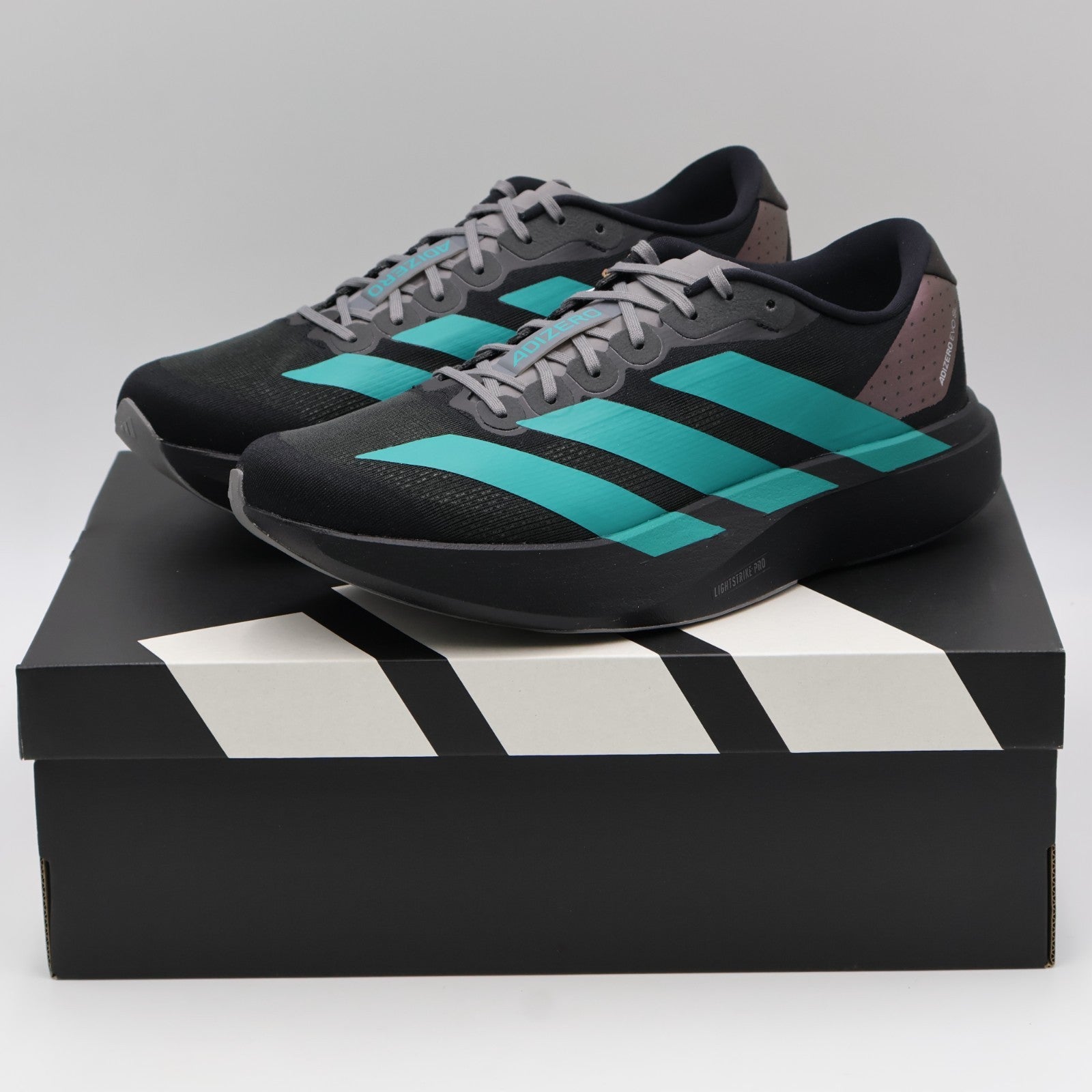 JS4488 adidas Adizero Evo SL Core Black Pure Teal Grey Four (Men's)