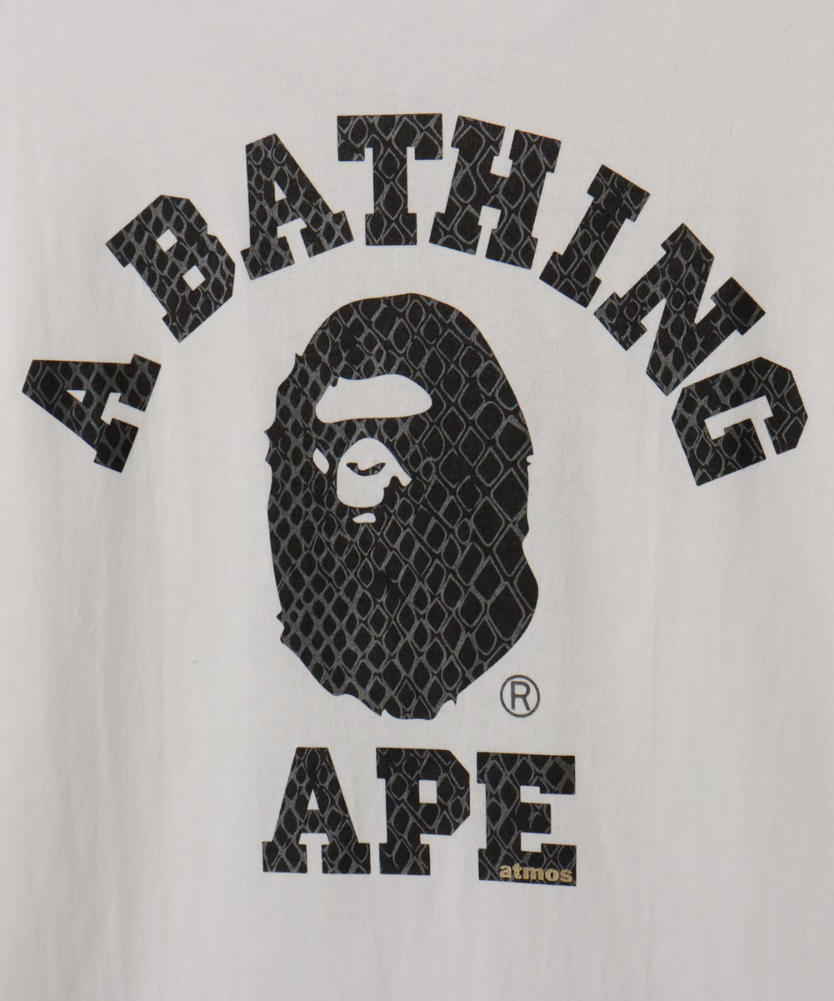 A BATHING APE atmos Bape A Bathing Ape G-Snk College Tee White