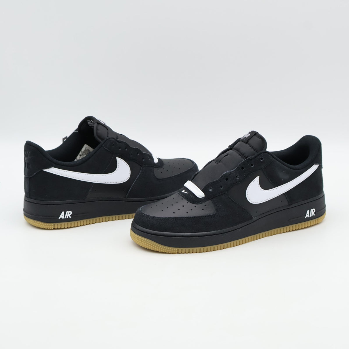 IB6388-001 Nike Air Force 1 '07 LV8 Black Gum Light Brown White (Men's)