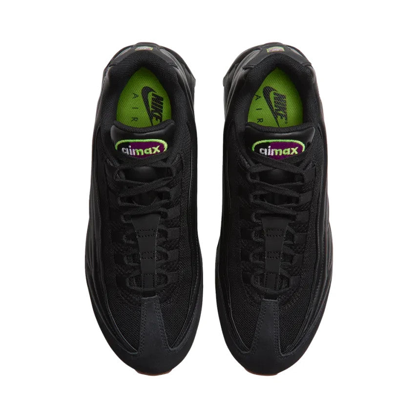 IQ7127-001 Nike Air Max 95 Big Bubble PRM "Black/Gum Medium Brown/Volt"