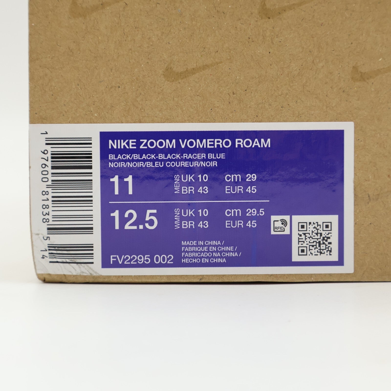 FV2295-002 Nike Zoom Vomero Roam Black Racer Blue (Men's)