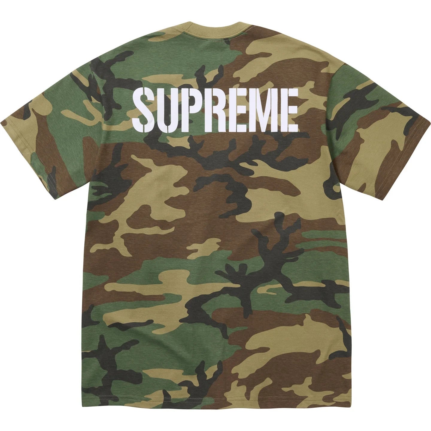 Supreme World Famous Tee Woodland Camo