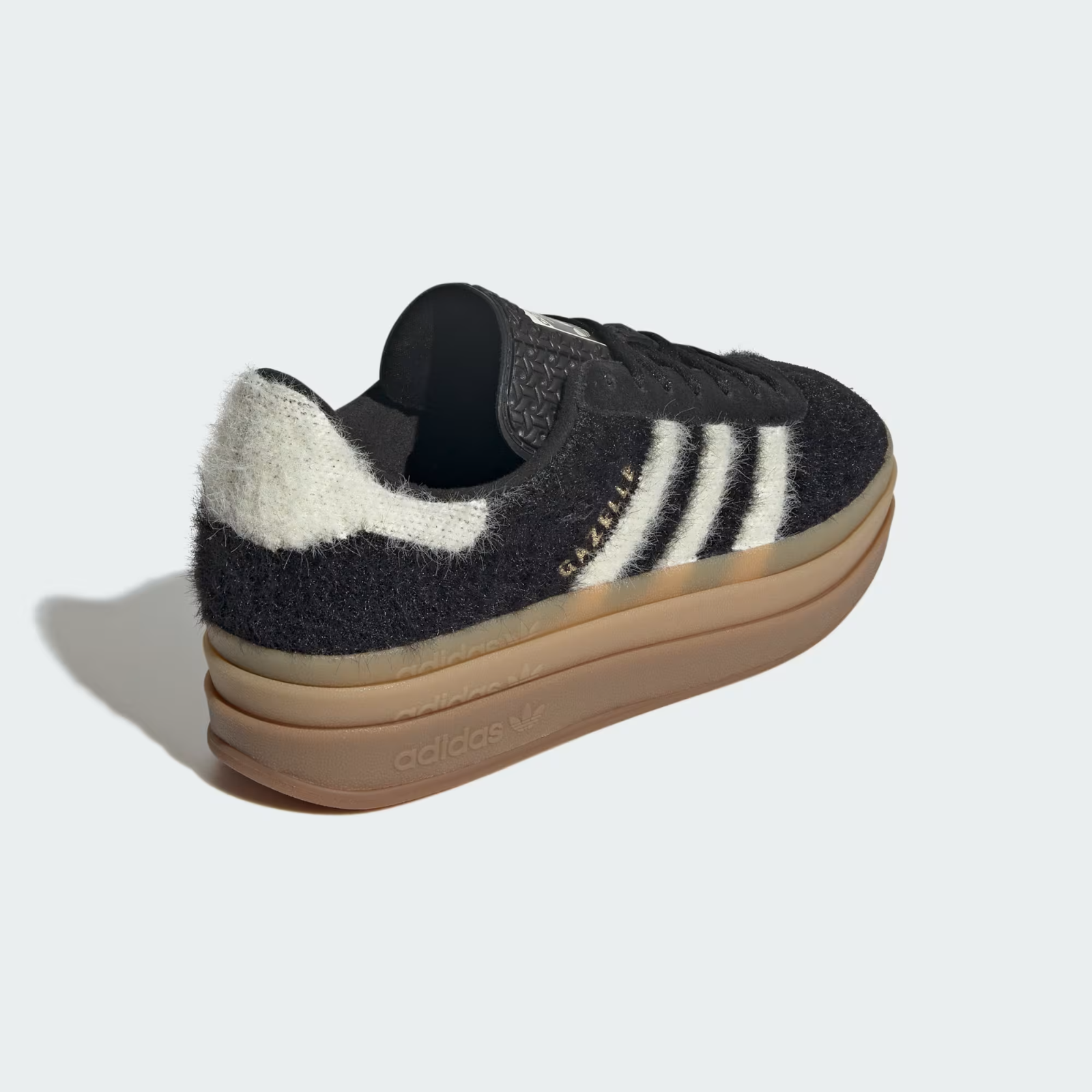 js3907 adidas Originals Gazelle Bold Core Black Cream White Gold Metall (Women's