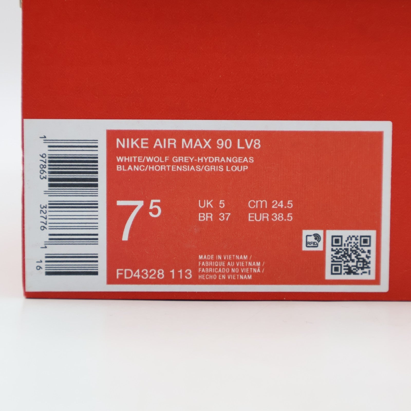 FD4328-113 Nike Air Max 90 LV8 White Hydrangeas Summit White Wolf Grey (Women's)