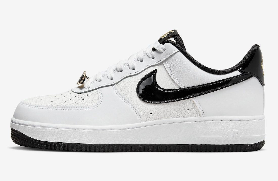DR9866-100 Nike Air Force 1 Low '07 LV8 World Champ White and Black (Men's)